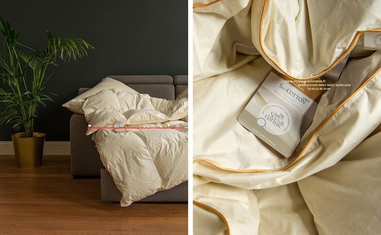 COUETTE en DUVET OIE 240x220 LUXE eider 3000 gr.