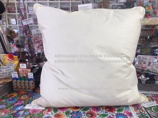 Oreiller en plumes et duvet d'oie 65X65 ferme 1300gr.
