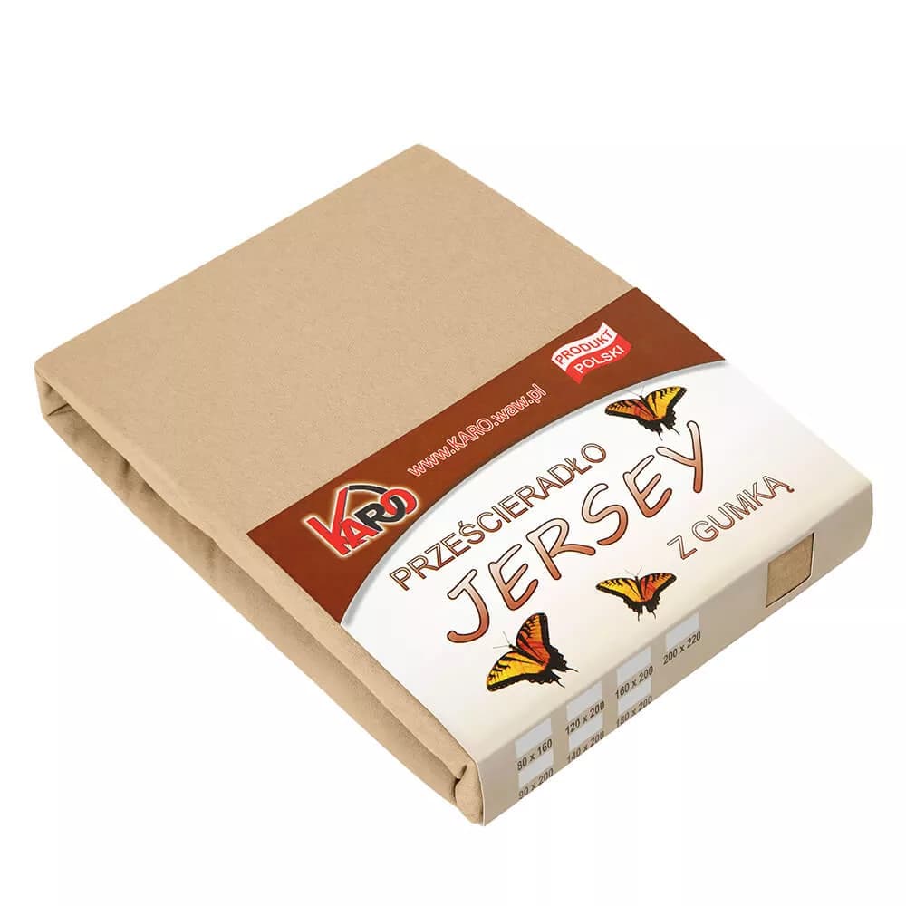 Drap housse Jersey beige foncé