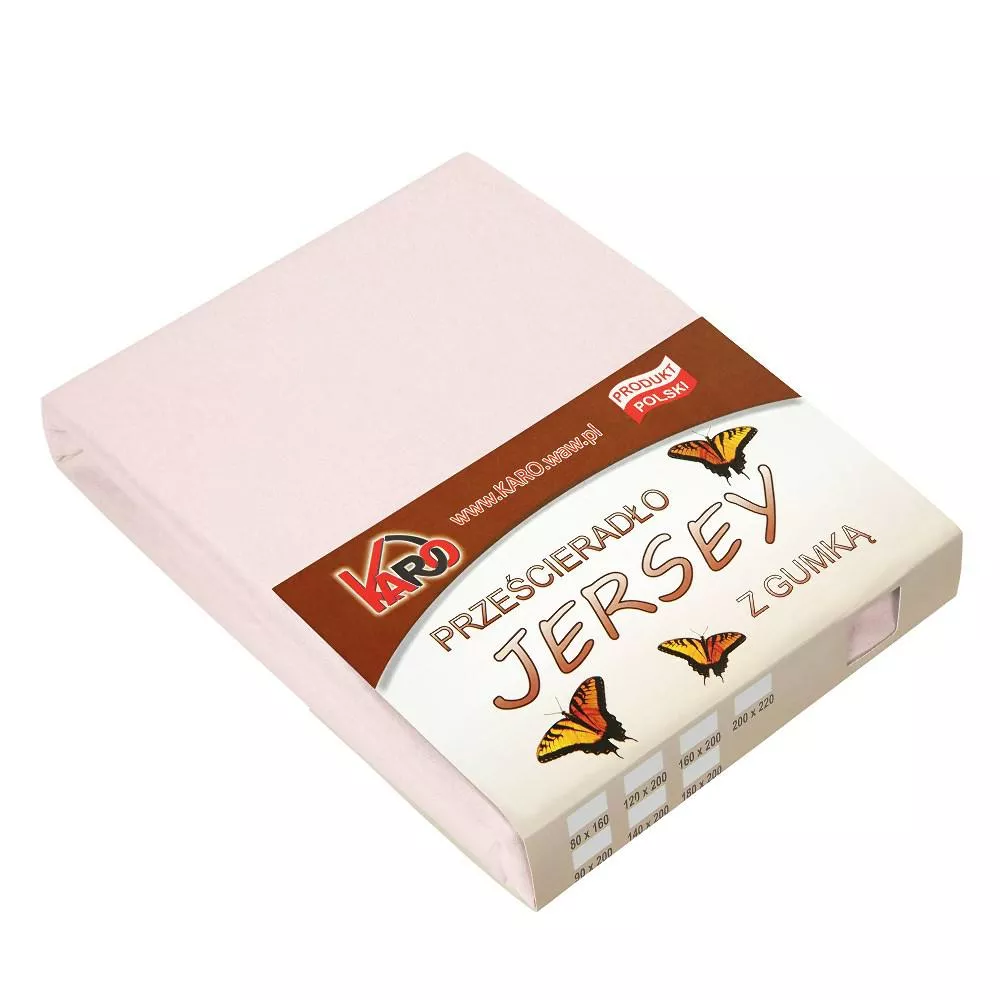 Drap housse Jersey rose poudré